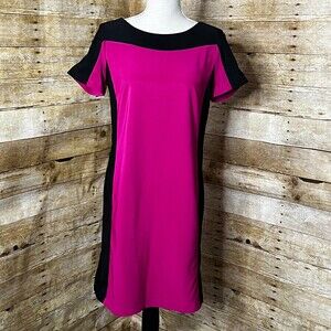 AGB COLOR BLOCK BRIGHT OFFICE CAREER WEAR SEMI-FORMAL PARTY STRETCH DRESS SZ. 8